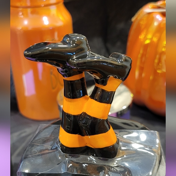 Hocus Pocus Rae Dunn Black Mug Witch Stocking Boots Topper - Picture 4 of 7